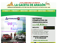 Tablet Screenshot of lagacetadearagon.com